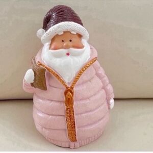 NWT Pastel pink mini Santa Claus